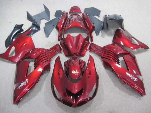 Carenagem Moto ZX14R ZZR 1400 06-11 - Vermelho Branco Ninja Decalque Carenagem Moto ZX14R ZZR 1400 06-11 - Vermelho Branco Ninja Decalque