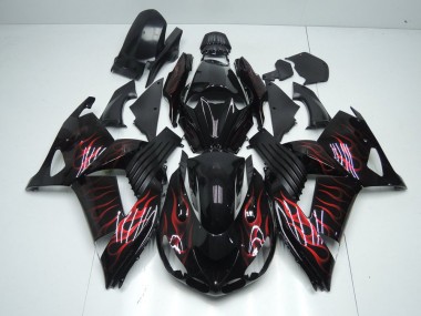 Carenagem Moto ZX14R ZZR 1400 12-21 - Vermelho Chama