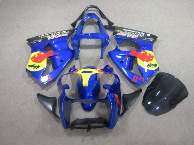 Carenagem Moto ZX6R 00-02 - Azul Red Bull Ninja Carenagem Moto ZX6R 00-02 - Azul Red Bull Ninja