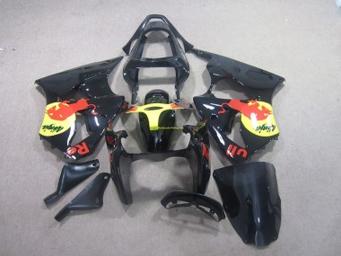 Carenagem Moto ZX6R 00-02 - Preto Amarelo Red Bull Ninja
