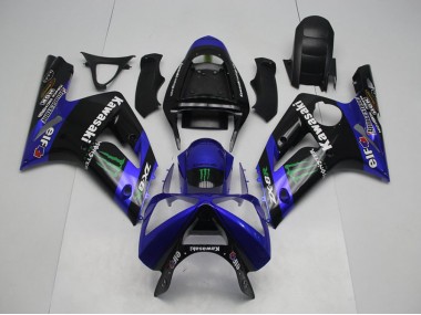 Carenagem Moto ZX6R 03-04 - Azul Monster