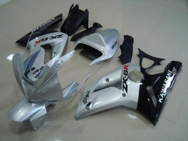 Carenagem Moto ZX6R 03-04 - Prata Preto
