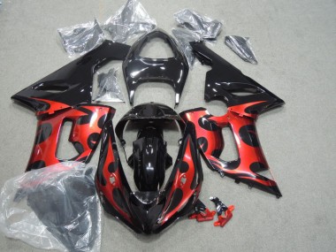 Carenagem Moto ZX6R 05-06 - Preto Vermelho