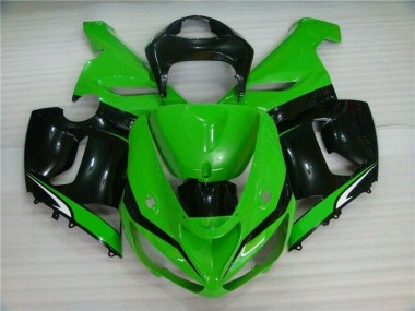 Carenagem Moto ZX6R 05-06 - Verde Branco Preto