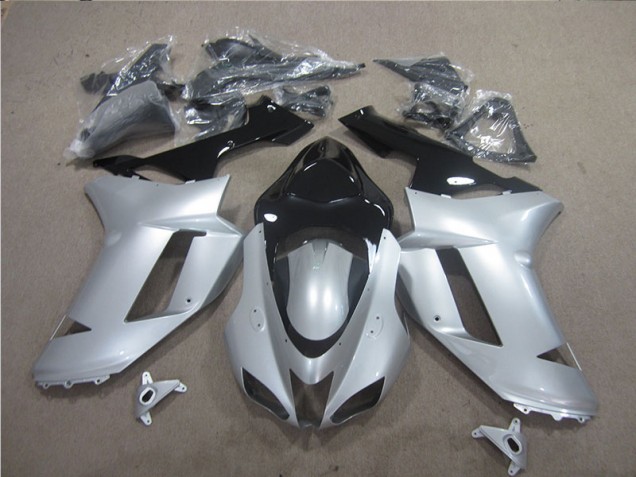 Carenagem Moto ZX6R 07-08 - Prata Preto