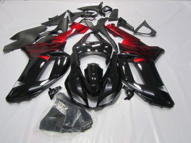 Carenagem Moto ZX6R 07-08 - Preto Vermelho