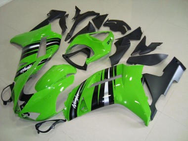 Carenagem Moto ZX6R 07-08 - Verde & Prata Listra