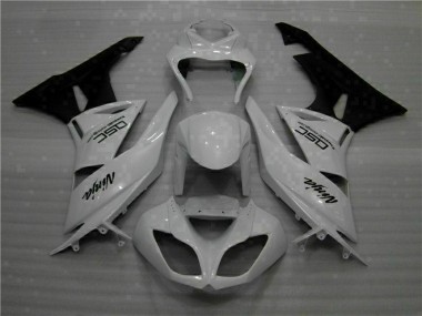 Carenagem Moto ZX6R 09-12 - Branco Preto Ninja