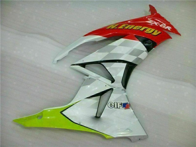 Carenagem Moto ZX6R 09-12 - Branco Vermelho H. Energy Carenagem Moto ZX6R 09-12 - Branco Vermelho H. Energy