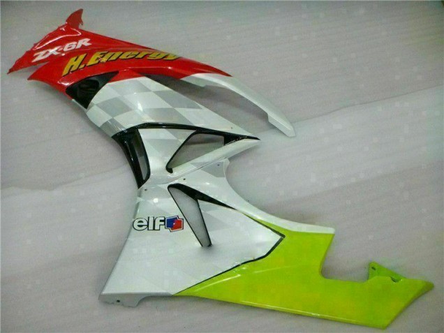 Carenagem Moto ZX6R 09-12 - Branco Vermelho H. Energy Carenagem Moto ZX6R 09-12 - Branco Vermelho H. Energy
