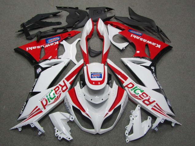 Carenagem Moto ZX6R 09-12 - Branco Vermelho Rapid Carenagem Moto ZX6R 09-12 - Branco Vermelho Rapid