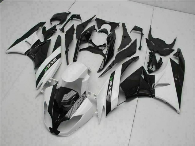 Carenagem Moto ZX6R 09-12 - Preto Branco Carenagem Moto ZX6R 09-12 - Preto Branco