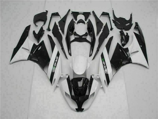 Carenagem Moto ZX6R 09-12 - Preto Branco Carenagem Moto ZX6R 09-12 - Preto Branco