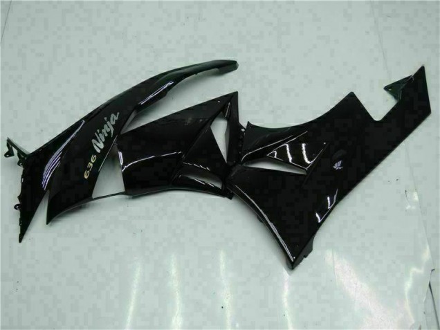 Carenagem Moto ZX6R 09-12 - Preto Branco Ninja 636 Carenagem Moto ZX6R 09-12 - Preto Branco Ninja 636