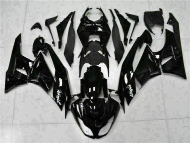 Carenagem Moto ZX6R 09-12 - Preto Branco Ninja