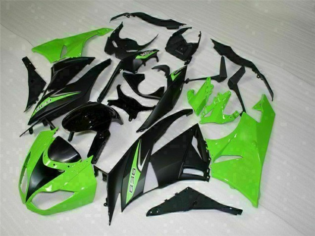 Carenagem Moto ZX6R 09-12 - Preto Verde 636 Carenagem Moto ZX6R 09-12 - Preto Verde 636