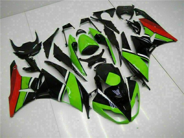 Carenagem Moto ZX6R 09-12 - Preto Verde Vermelho Carenagem Moto ZX6R 09-12 - Preto Verde Vermelho