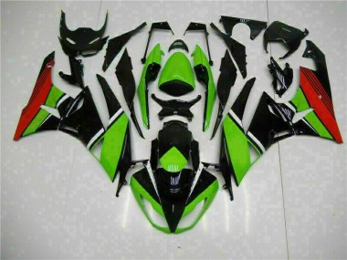 Carenagem Moto ZX6R 09-12 - Preto Verde Vermelho