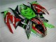 Carenagem Moto ZX6R 09-12 - Preto Vermelho Verde Motocard Carenagem Moto ZX6R 09-12 - Preto Vermelho Verde Motocard