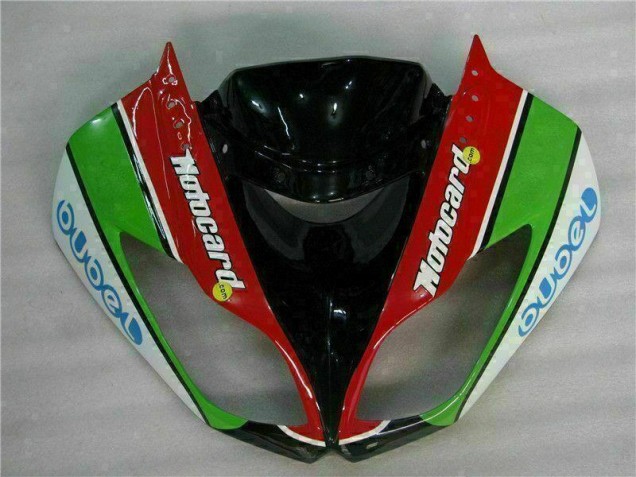 Carenagem Moto ZX6R 09-12 - Preto Vermelho Verde Motocard Carenagem Moto ZX6R 09-12 - Preto Vermelho Verde Motocard