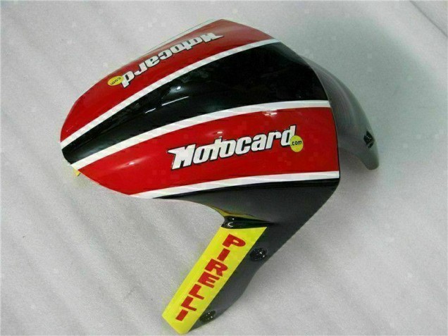Carenagem Moto ZX6R 09-12 - Preto Vermelho Verde Motocard Carenagem Moto ZX6R 09-12 - Preto Vermelho Verde Motocard