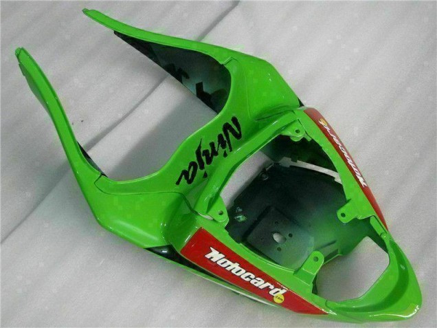 Carenagem Moto ZX6R 09-12 - Preto Vermelho Verde Motocard Carenagem Moto ZX6R 09-12 - Preto Vermelho Verde Motocard
