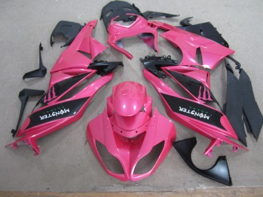 Carenagem Moto ZX6R 09-12 - Rosa Preto Monster