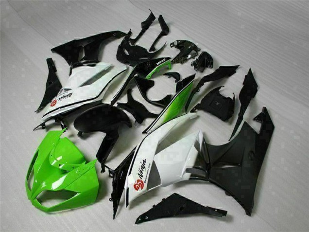 Carenagem Moto ZX6R 09-12 - Verde Preto Branco 25 Carenagem Moto ZX6R 09-12 - Verde Preto Branco 25