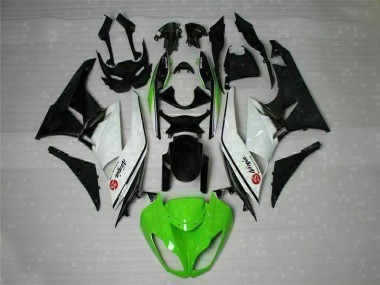 Carenagem Moto ZX6R 09-12 - Verde Preto Branco 25