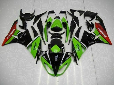Carenagem Moto ZX6R 09-12 - Verde Preto Vermelho