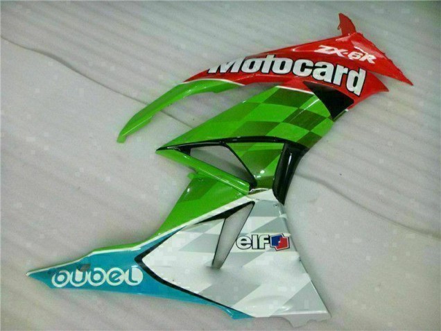 Carenagem Moto ZX6R 09-12 - Vermelho Verde Motocard Carenagem Moto ZX6R 09-12 - Vermelho Verde Motocard