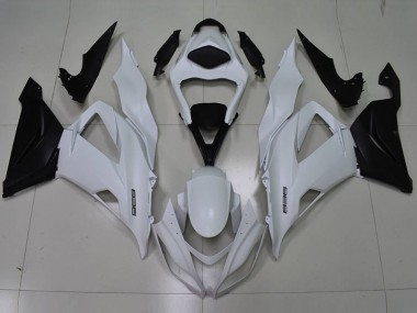 Carenagem Moto ZX6R 13-18 - Branco Preto 636