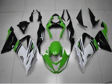 Carenagem Moto ZX6R 13-18 - Preto Verde Branco