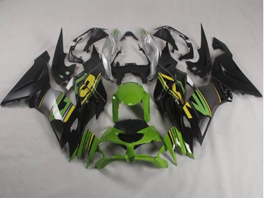 Carenagem Moto ZX6R 19-23 - Preto Verde