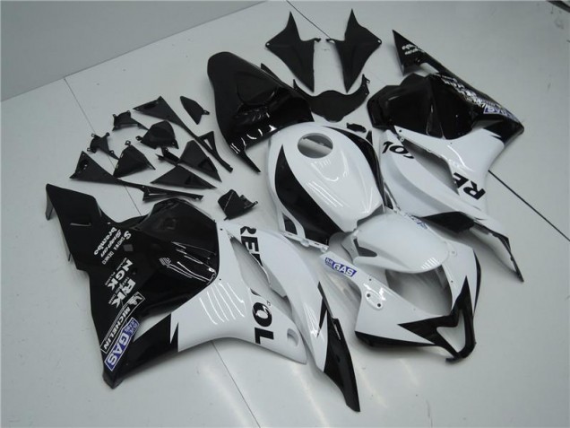 Carroçaria Moto CBR 600RR 09-12 - Branco Preto Carroçaria Moto CBR 600RR 09-12 - Branco Preto