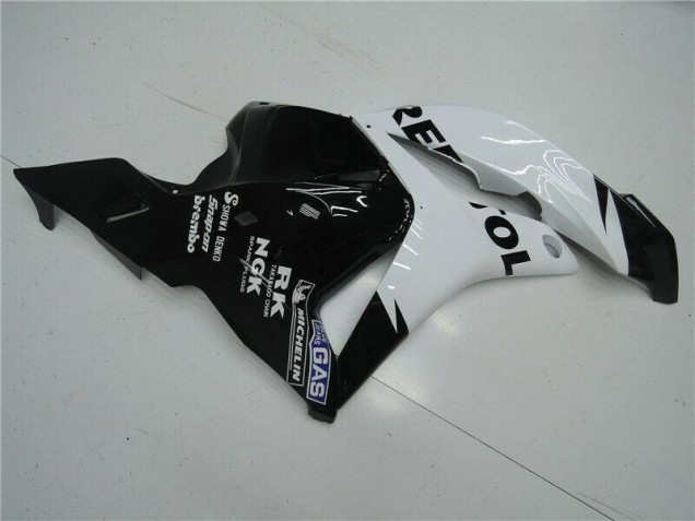 Carroçaria Moto CBR 600RR 09-12 - Branco Preto Carroçaria Moto CBR 600RR 09-12 - Branco Preto