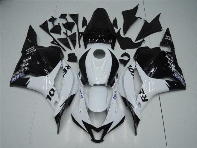 Carroçaria Moto CBR 600RR 09-12 - Branco Preto Carroçaria Moto CBR 600RR 09-12 - Branco Preto