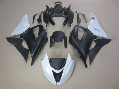 Carroçaria Moto ZX6R 13-18 - Preto Branco