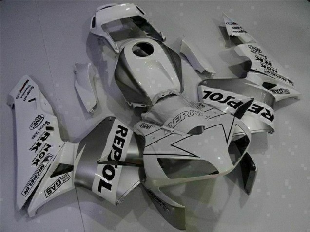 Injeção Kit Carenagem Moto CBR 600RR 03-04 - Branco Repsol