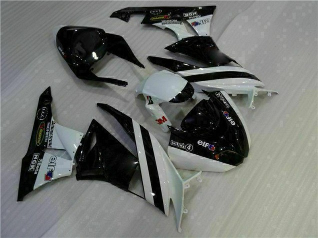 Injeção Kit Carenagem Moto ZX6R 09-12 - Preto Branco 3M Touch4 Injeção Kit Carenagem Moto ZX6R 09-12 - Preto Branco 3M Touch4