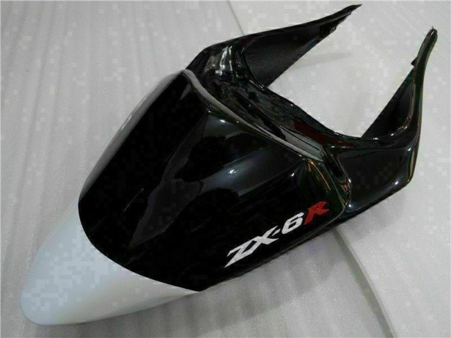 Injeção Kit Carenagem Moto ZX6R 09-12 - Preto Branco 3M Touch4 Injeção Kit Carenagem Moto ZX6R 09-12 - Preto Branco 3M Touch4