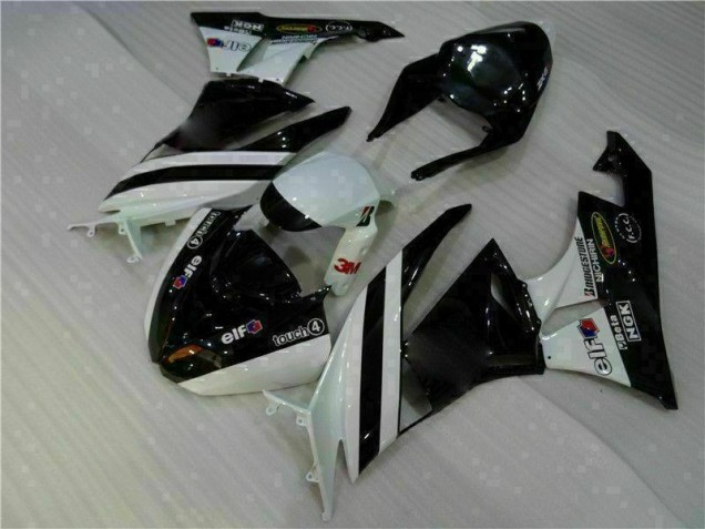 Injeção Kit Carenagem Moto ZX6R 09-12 - Preto Branco 3M Touch4 Injeção Kit Carenagem Moto ZX6R 09-12 - Preto Branco 3M Touch4