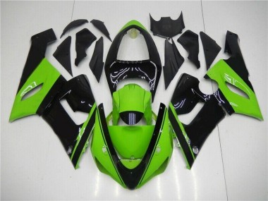Injeção Kit Carenagem ZX6R 05-06 - Verde Preto