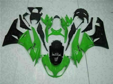 Injeção Kit Carenagem ZX6R 09-12 - Preto Verde