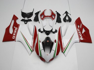 Injeção Kits Carenagem Moto Ducati 1199 11-14 - Branco Vermelho