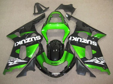 Injeção Kits Carenagem Moto GSXR 600 K1 K2 K3 01-03 - Preto Verde