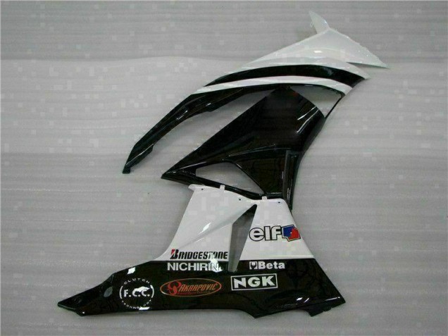 Injeção Kits Carenagem Moto ZX6R 09-12 - Preto Branco 3M Touch4 Injeção Kits Carenagem Moto ZX6R 09-12 - Preto Branco 3M Touch4