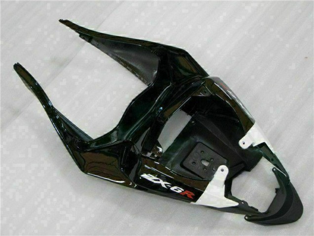 Injeção Kits Carenagem Moto ZX6R 09-12 - Preto Branco 3M Touch4 Injeção Kits Carenagem Moto ZX6R 09-12 - Preto Branco 3M Touch4