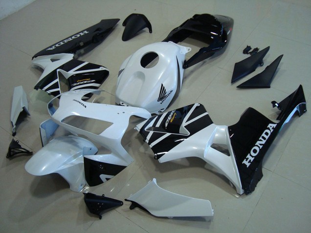 Kit Carenagem Moto CBR 600RR 05-06 - Branco Preto