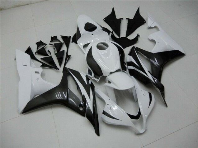 Kit Carenagem Moto CBR 600RR 09-12 - Branco Preto Kit Carenagem Moto CBR 600RR 09-12 - Branco Preto